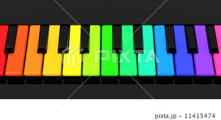 The Colorful Piano Keysのイラスト素材