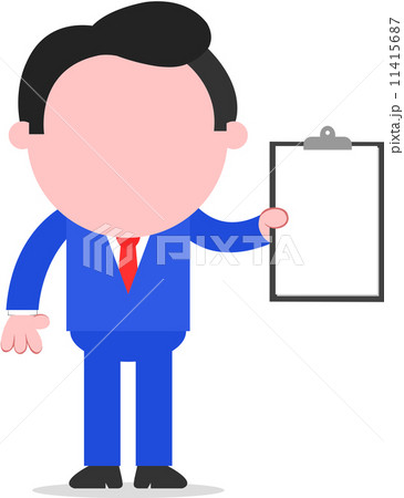Businessman Holding Clipboard 11415687