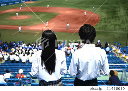 野球を応援をする高校生 野球を応援をする高校生 11416010