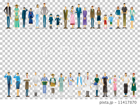 人物　セット　全身　バリエーション【細人間・シリーズ】 11417870