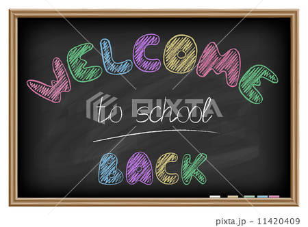 Back to school poster. Chalkboard effect. Back to school poster. Chalkboard effect. 11420409