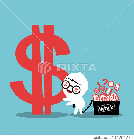 Workaholic businessman chained Workaholic businessman chained 11420428