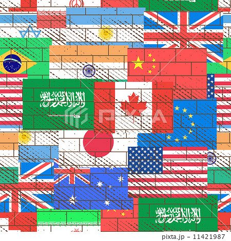 Seamless background of flags 11421987