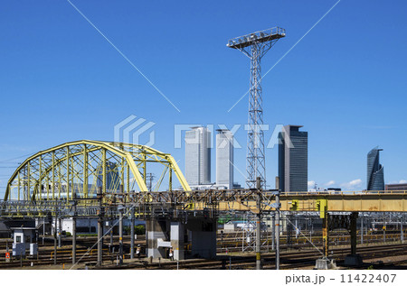 名古屋市、向野橋と名駅高層ビル群 11422407