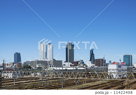 名古屋市中村区、向野橋から見た名駅高層ビル群 11422408