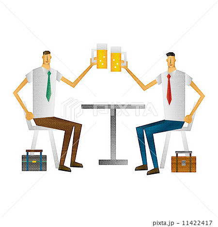 ビジネスマン　ビール　乾杯　ジョッキ 11422417