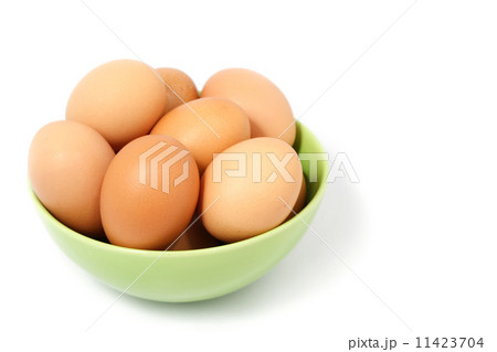 Egg in cup with white background 11423704