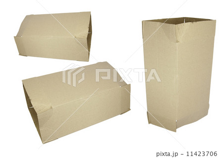 Corrugated cardboard box isolated on white background 11423706
