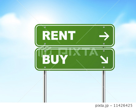 3d road sign with rent and buy 3d road sign with rent and buy 11426425