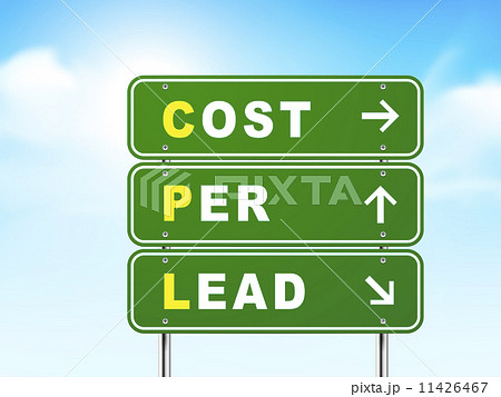 3d cost per lead road sign 11426467