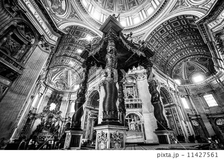 Interior of St. Peter's Basilica, Vatican, Rome, Italy. 11427561