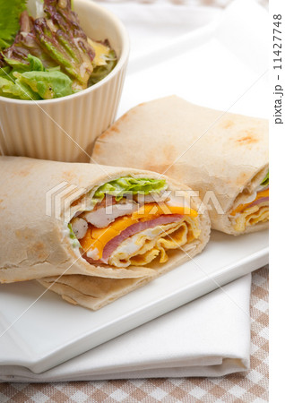 club sandwich pita bread roll club sandwich pita bread roll 11427748