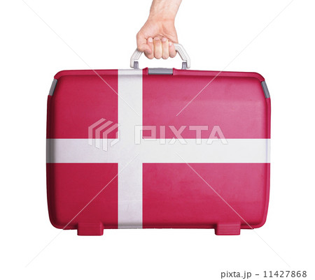Used plastic suitcase with stains and scratches Used plastic suitcase with stains and scratches 11427868