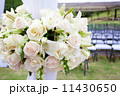 wedding marquee with bouquets of roses 11430650