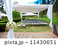 wedding marquee with bouquets of roses 11430651