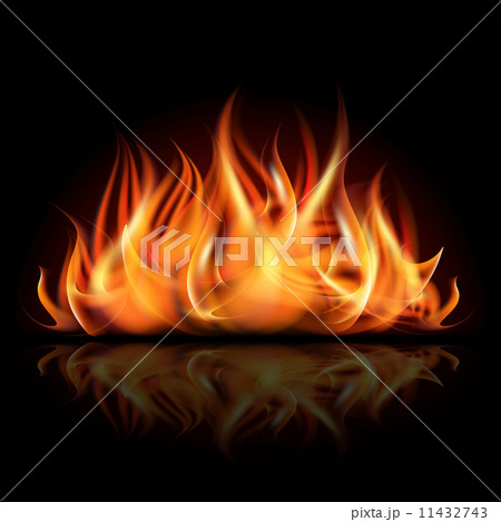 Fire on dark background. 11432743
