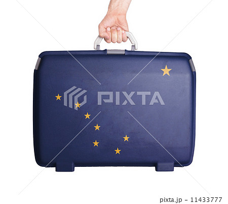 Used plastic suitcase with stains and scratches Used plastic suitcase with stains and scratches 11433777