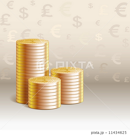 Pile of gold coins, currency symbol Pile of gold coins, currency symbol 11434625