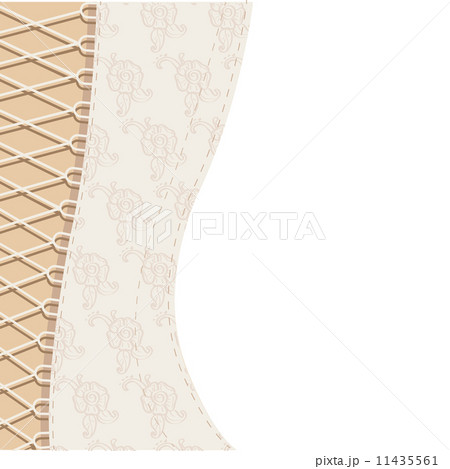 Background white corset with ribbon  11435561
