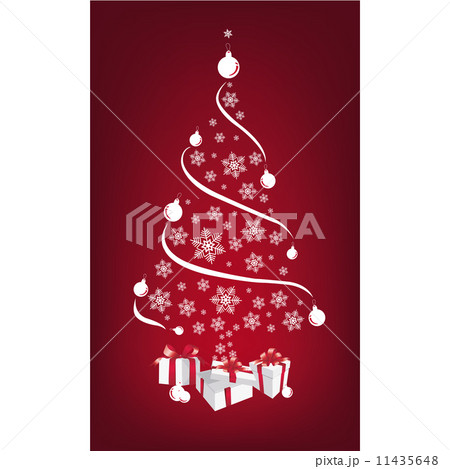 Christmas background with Christmas tree with gifts  11435648