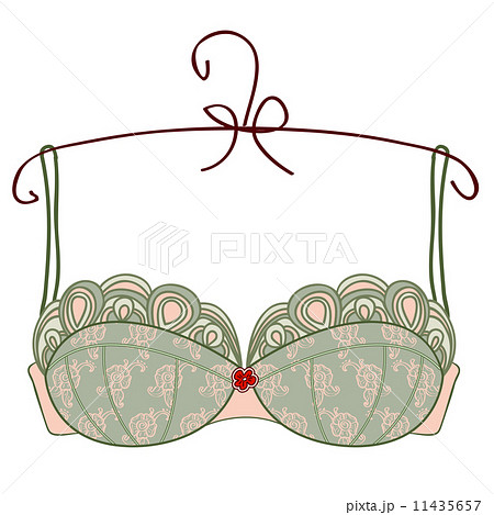 Vector vintage bra on white background - Stock Illustration [11435657] -  PIXTA