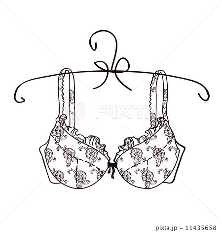 Vector Bra On White Background のイラスト素材