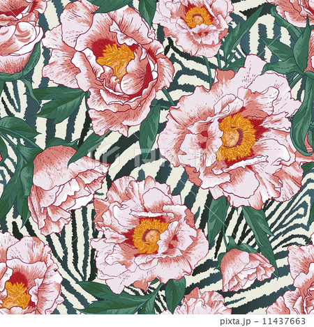 Beautiful tropical seamless flower pattern  11437663
