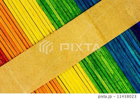 colorful wood ice-cream stick with copy-space for text 11438023
