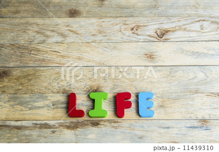 Colorful wooden word Life on wooden floor3 Colorful wooden word Life on wooden floor3 11439310