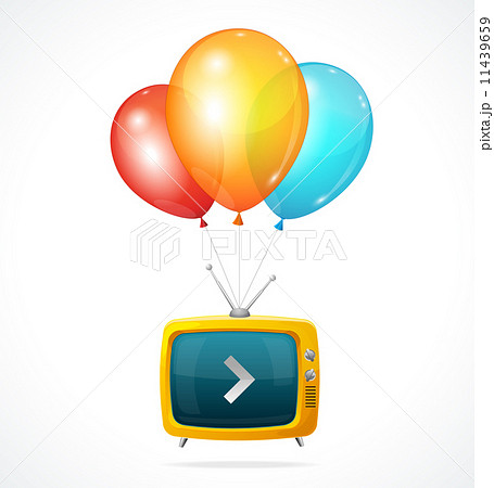 Vector fly Tv and ballons 11439659