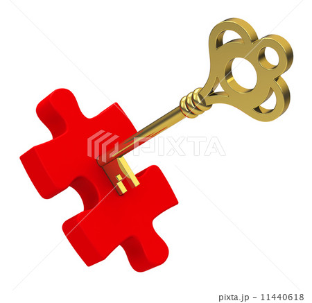 puzzle piece with key 11440618