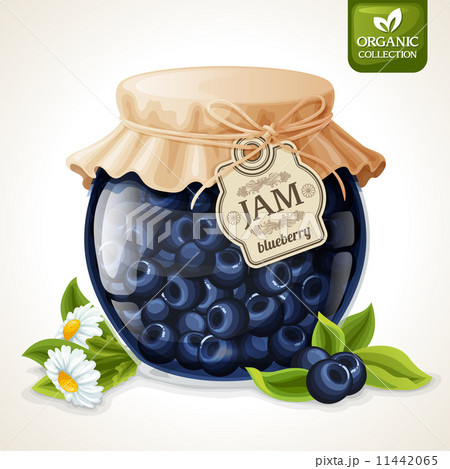 Blueberry jam glass 11442065
