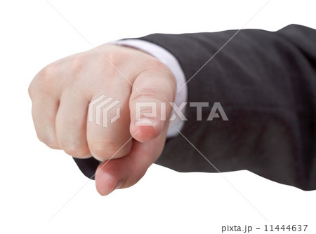 direct view of pointing forefinger - hand gesture direct view of pointing forefinger - hand gesture 11444637