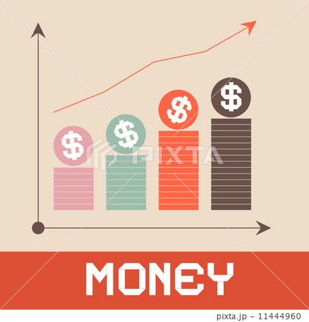 Money Graph Paper Retro Vector Illustration 11444960