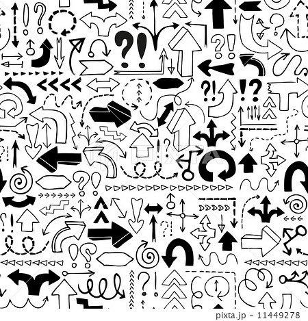 Seamless background of hand drawn arrows Seamless background of hand drawn arrows 11449278