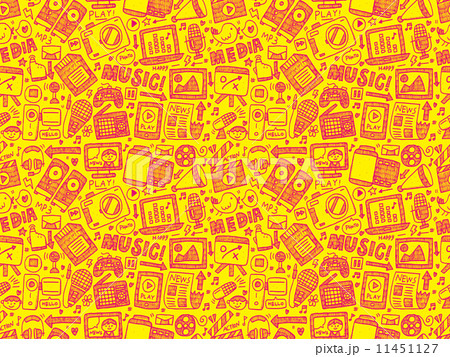 seamless doodle media pattern seamless doodle media pattern 11451127