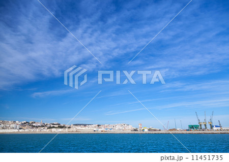 Tangier port panorama with blue sky, Morocco, Africa Tangier port panorama with blue sky, Morocco, Africa 11451735