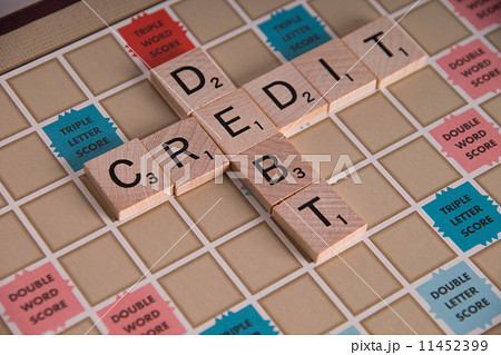 Credit Debit Scrabble Concept Credit Debit Scrabble Concept 11452399