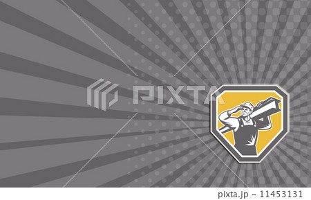 Business card Construction Steel Worker Carrying I-Beam Retro Business card Construction Steel Worker Carrying I-Beam Retro 11453131