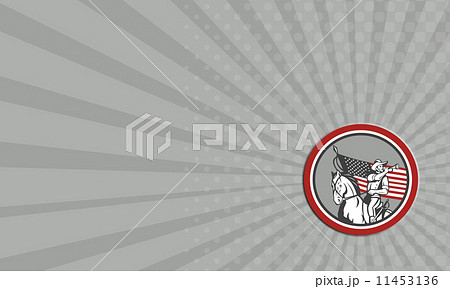 Business card American Cavalry Soldier Blowing Bugle Circle Business card American Cavalry Soldier Blowing Bugle Circle 11453136