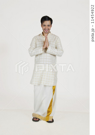 Portrait of South Indian man greeting Portrait of South Indian man greeting 11454922
