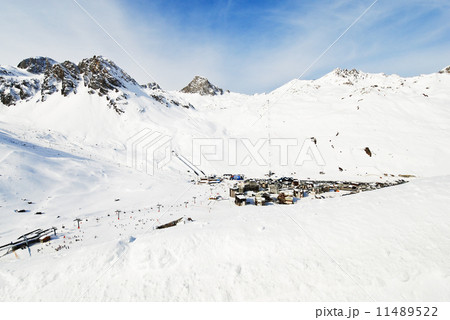 view of town Tighnes in Paradiski area, France 11489522