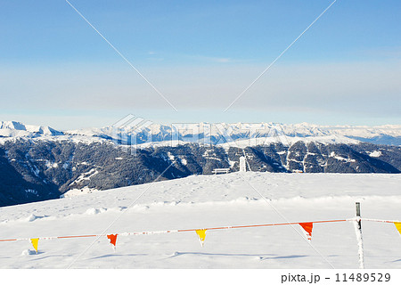 skiing area on snow mountain in Dolomites, Italy skiing area on snow mountain in Dolomites, Italy 11489529