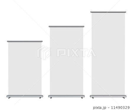 Blank roll-up banner display, clipping path included Blank roll-up banner display, clipping path included 11490329