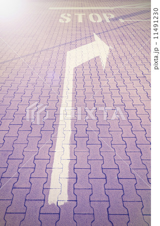 Stop and direction street sign, vintage effect. 11491230