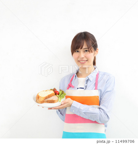 エプロン姿の女性 11499706