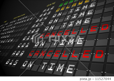 Departures list on black mechanical board 11527044