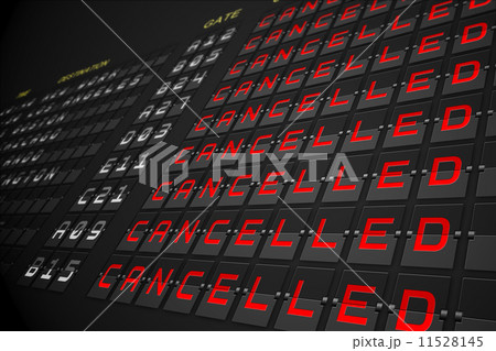 Departures list on black mechanical board 11528145