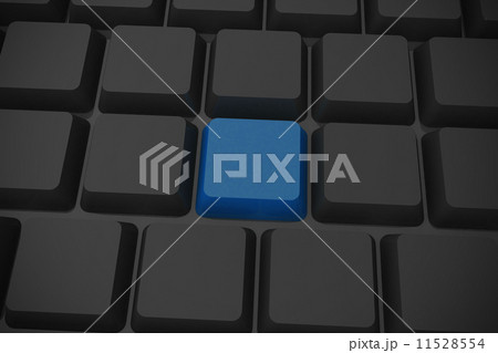 Black keyboard with blue key 11528554