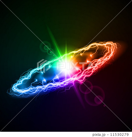 Ring multicolored lightening on dark background Ring multicolored lightening on dark background 11530279
